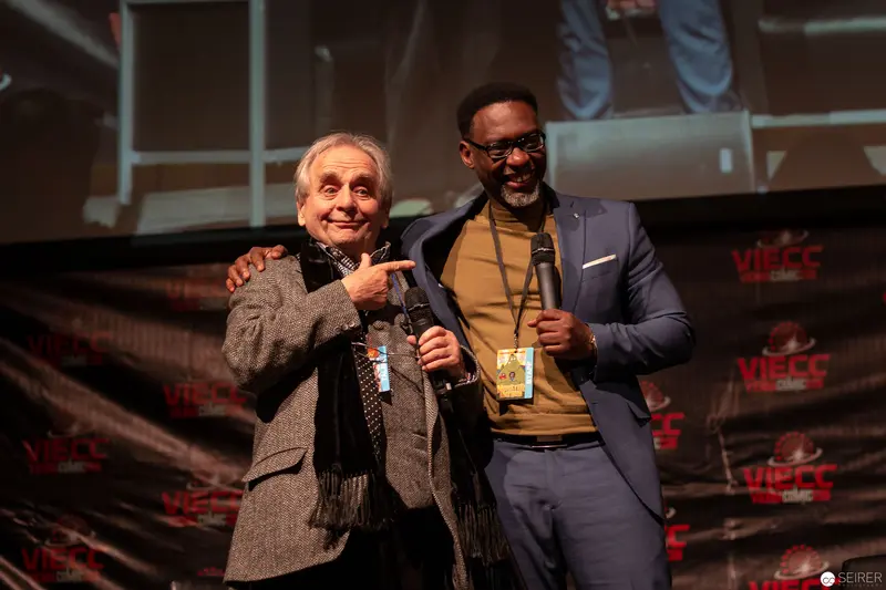 Sylvester McCoy and Stefan Cernohuby at Vienna ComicCon 2018 Stage Interview