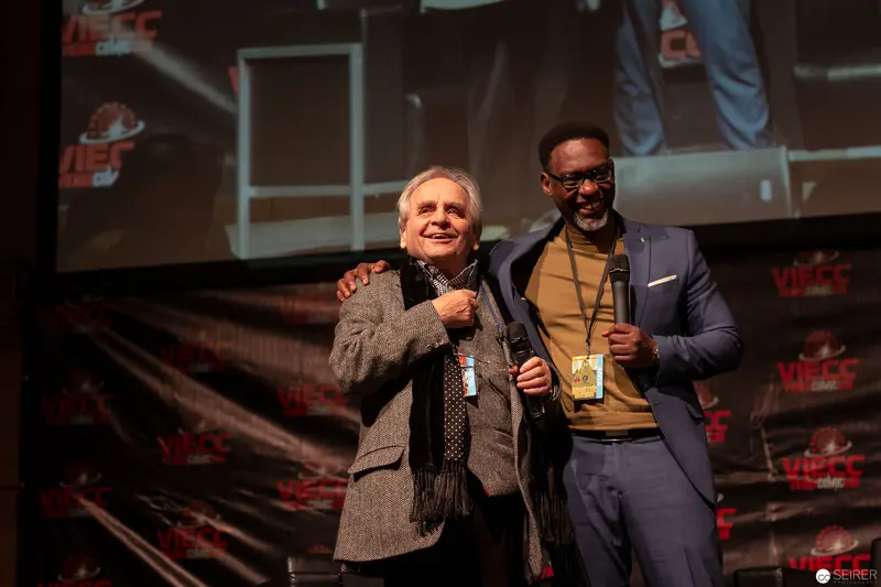 Sylvester McCoy and Stefan Cernohuby at Vienna ComicCon 2018 Stage Interview
