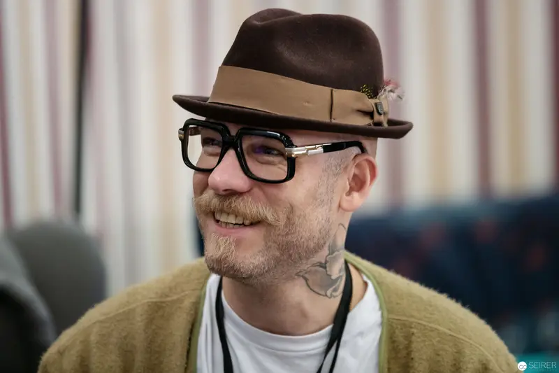 Stylish Attendee in Fedora and Glasses at Vienna ComicCon 2018