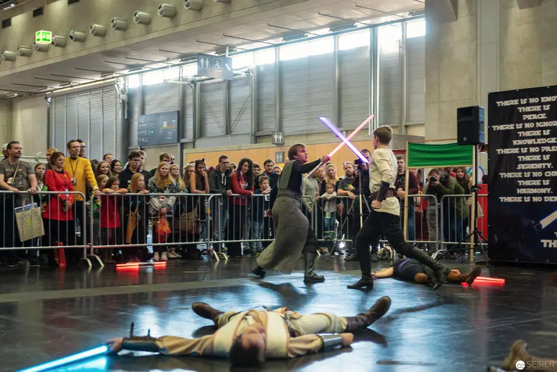 Star Wars Lightsaber Performance at Vienna ComicCon 2018 Staged Combat Arena