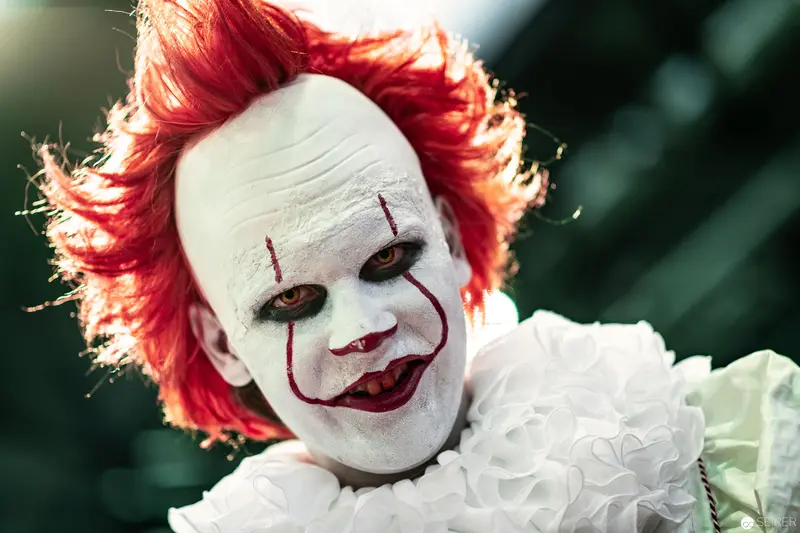 Pennywise Cosplay Portrayal at Vienna ComicCon 2018: Theatrical Clown Makeup