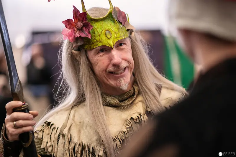 Whimsical Costumed Performer at Vienna ComicCon 2018 in Elaborate Fantasy Attire