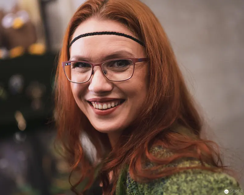 Radiant Redhead in Glasses and Braided Headband at Vienna ComicCon 2018