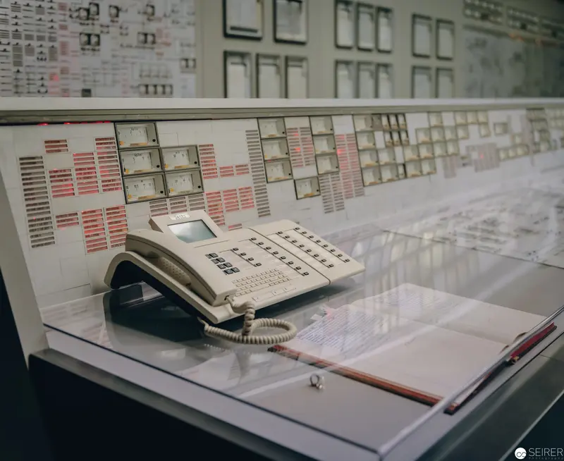 Zwentendorf Nuclear Power Plant Control Room Telephone and Monitoring Panels