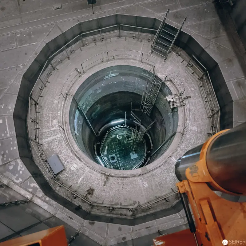 Architectural Photography of Decommissioned Nuclear Power Plant Reactor Shaft at Zwentendorf