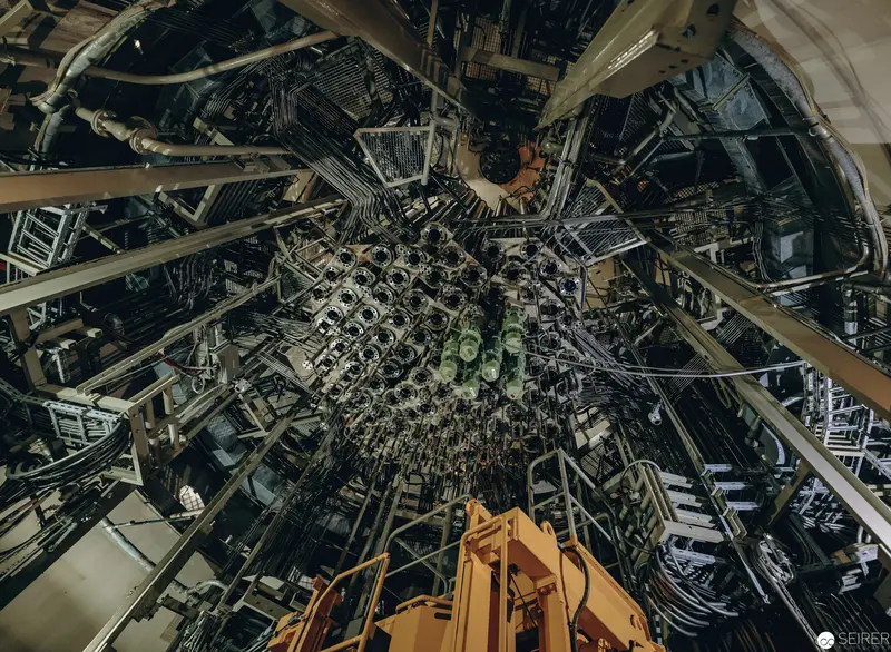 Intricate Interior of Decommissioned Nuclear Power Plant at Zwentendorf