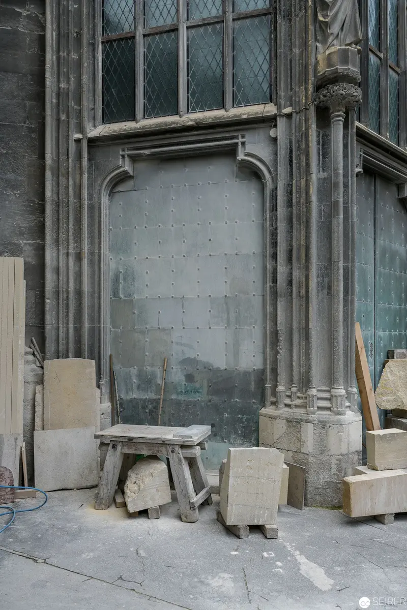 Stone Preservation Work at St. Stephan Cathedral Construction Workshop