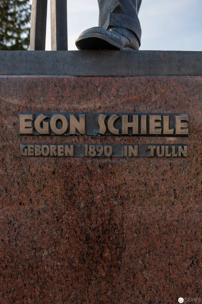 Memorial Plaque Commemorating Austrian Expressionist Painter Egon Schiele's Birthplace