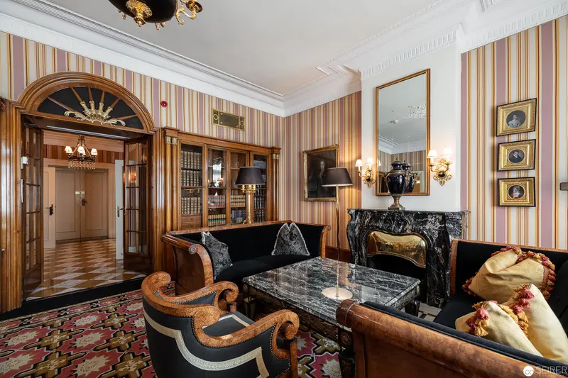 Luxurious Art Deco Interior at Hotel Bristol, Vienna Featuring Ornate Salon