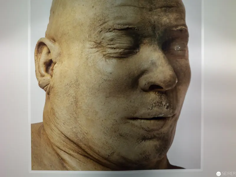 Sculptural Portrait of Contemplative Male Figure in Monochromatic Tone