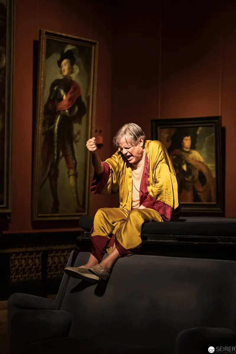 Ganymed in Love: Scholar in Yellow Suit Contemplating Baroque Portraits at KHM Wien