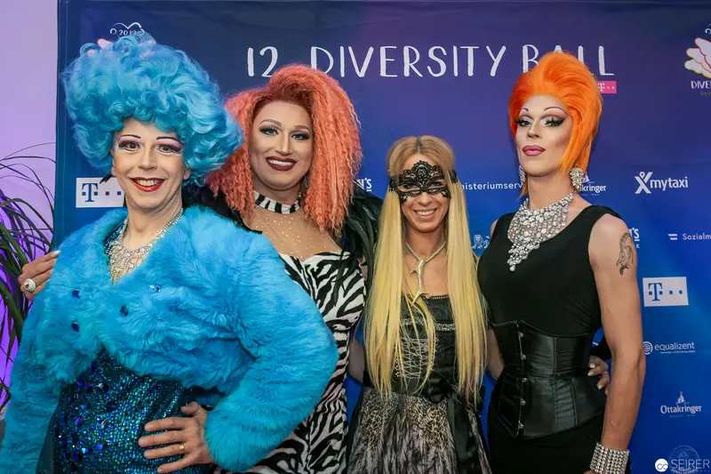 Diverse Drag Queens at 12th Diversity Ball in Striking Theatrical Costumes