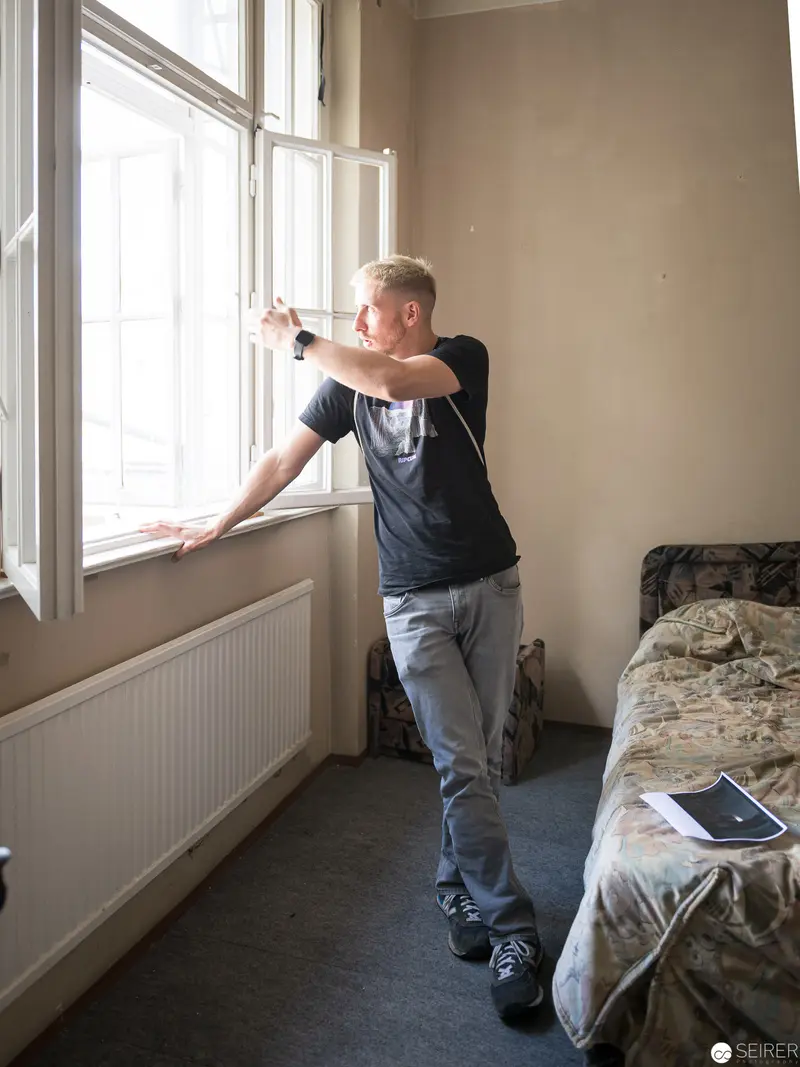 Nevrland Film Location: Subject Gazing Contemplatively by Bedroom Window