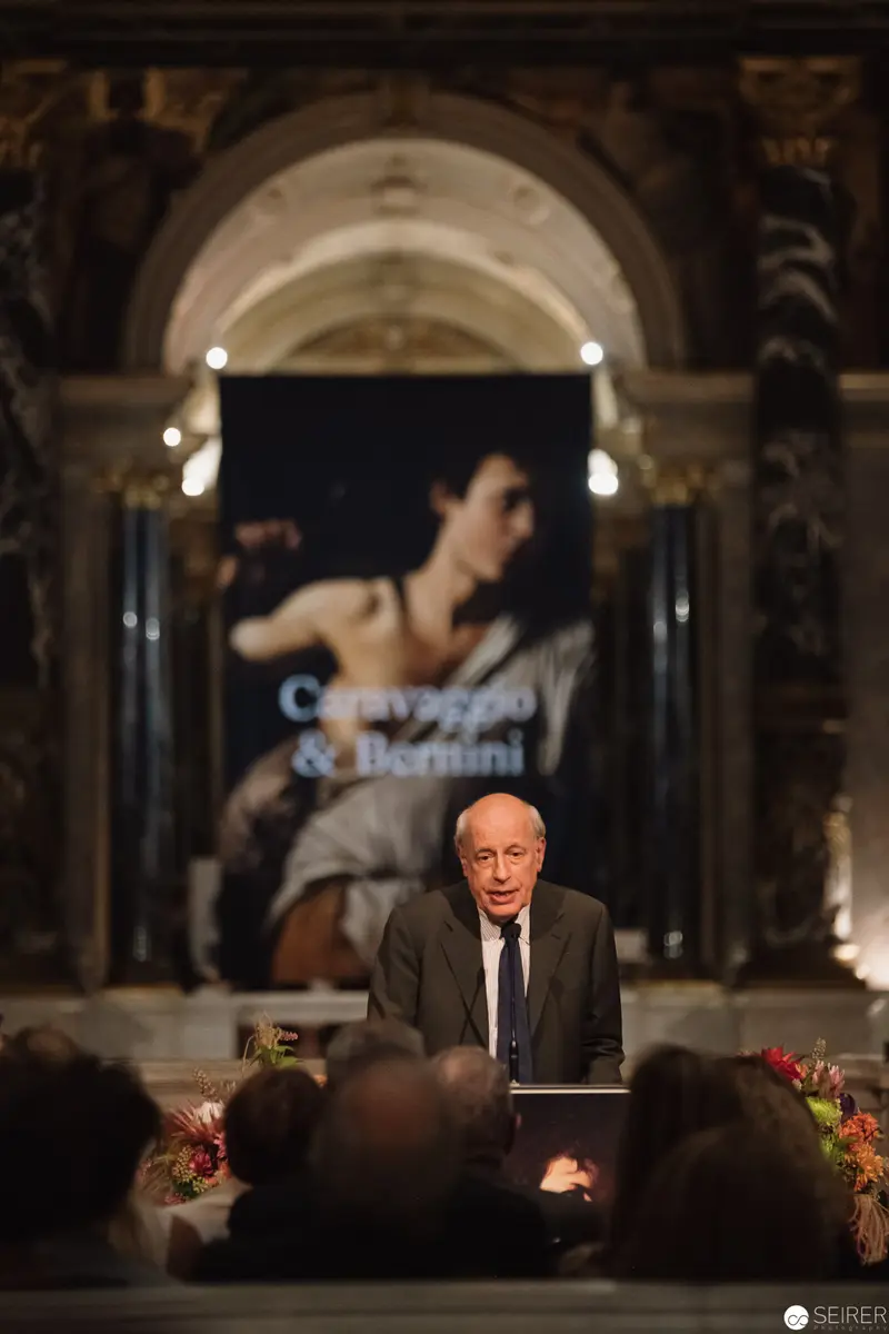 Alexander Van der Bellen Speaking at Caravaggio & Bernini Exhibition Opening, Kunsthistorisches Museum