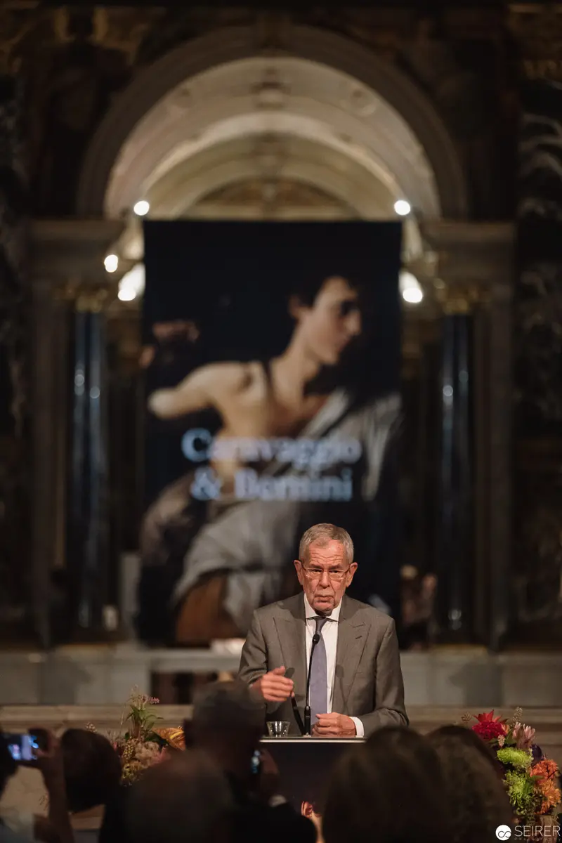 Alexander Van der Bellen Speaks at Caravaggio & Bernini Exhibition Opening