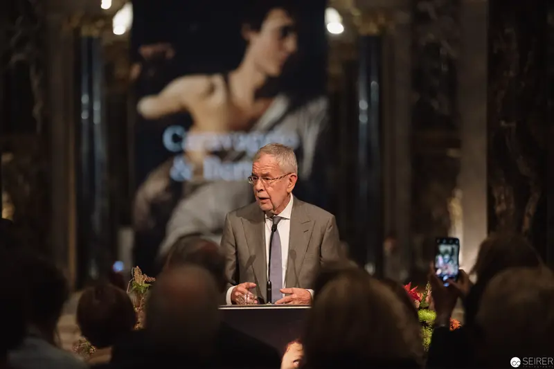 Alexander Van der Bellen Speaks at Caravaggio & Bernini Exhibition Opening, Kunsthistorisches Museum Wien