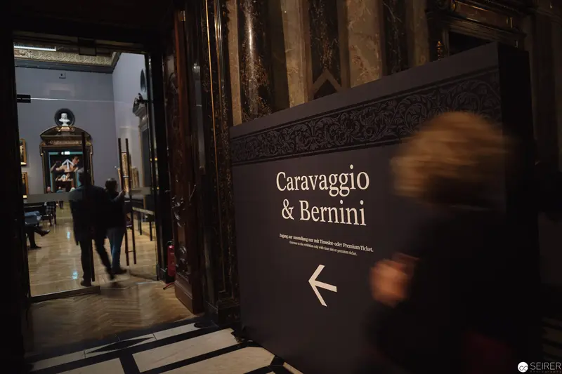 Exhibition Signage for Caravaggio & Bernini at Kunsthistorisches Museum Wien