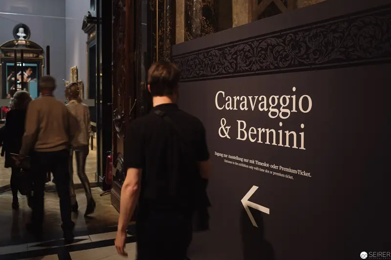Caravaggio & Bernini Exhibition Signage at Kunsthistorisches Museum Wien