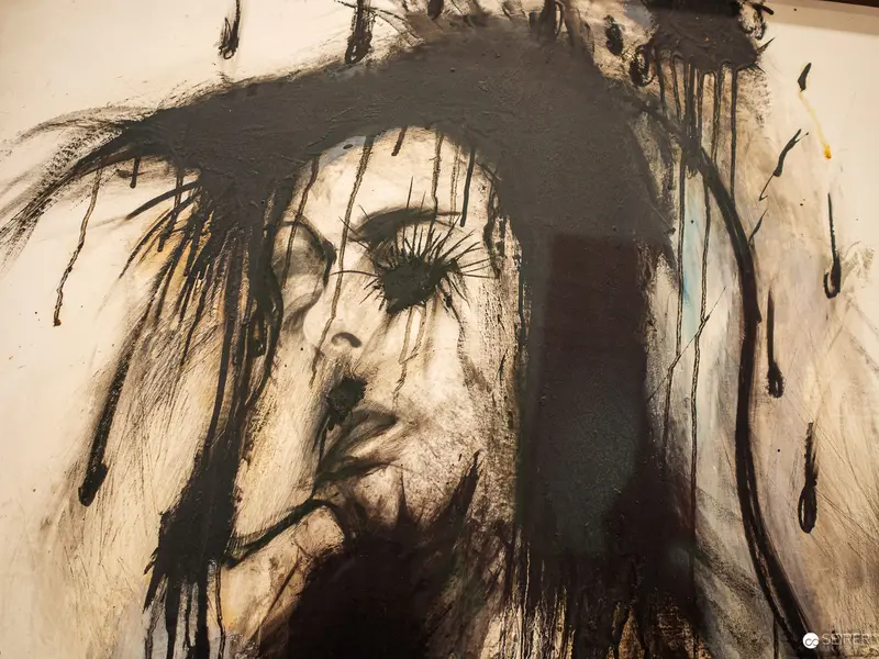Expressionist Portrait of Emotional Distress in Dark Tonal Palette