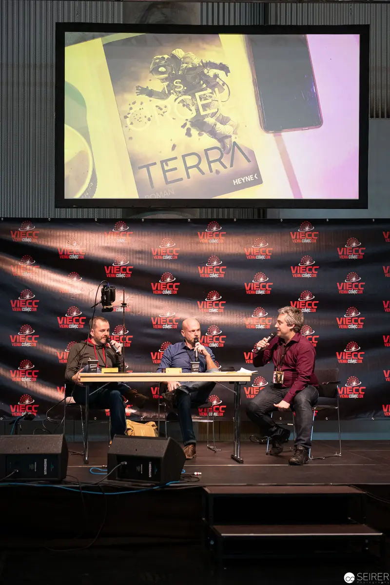 Terry Book Panel at Book Wien with T.S. Orgel and Stefan Cernohuby