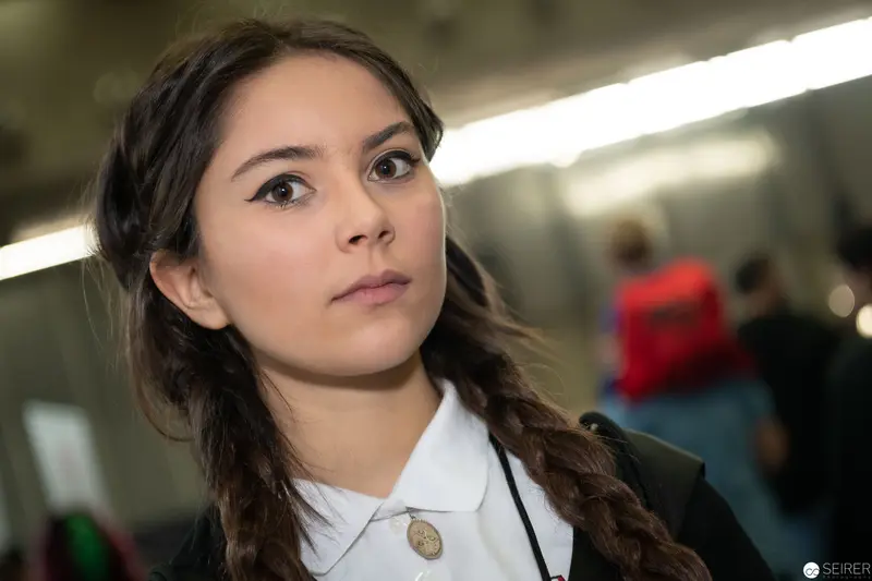 Young Woman with Braids at Vienna ComicCon 2019 Convention Space