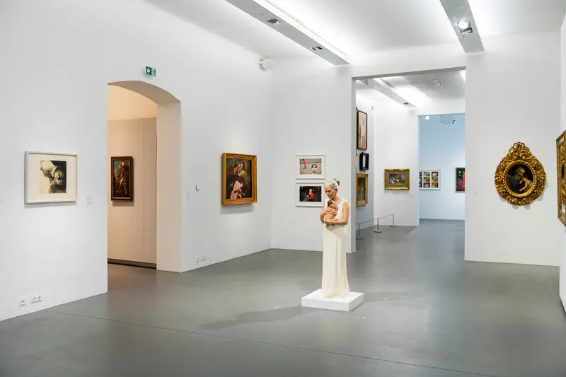 Exhibition View of "Family Matters" at Dom Museum Vienna: Sculptural and Painted Artworks