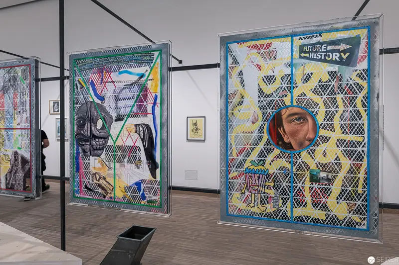 Contemporary Art Exhibition at Künstlerhaus Vereinigung Wien: Framed Graphic Compositions