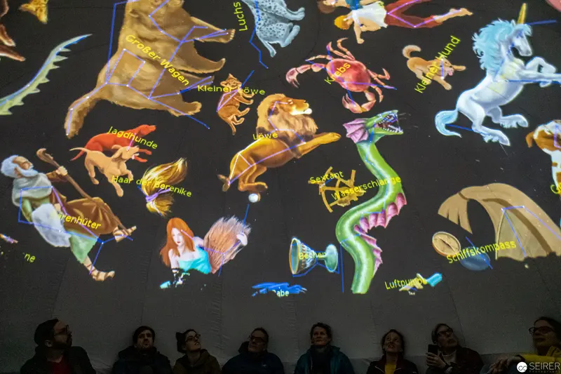 Celestial Constellations: Mythical Creatures Projected at Unisternwarte Vienna
