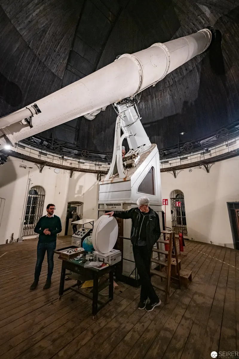 Historic Telescope at Unisternwarte Vienna: Scientific Exploration in Interior Setting