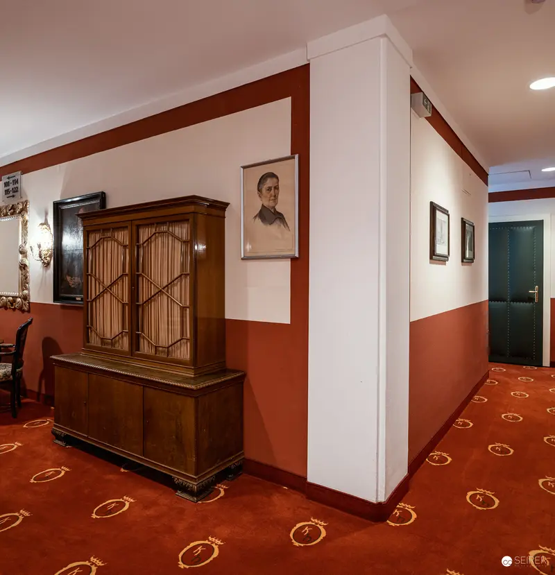 Hotel Regina Interior with Vintage Wooden Cabinet and Architectural Photography