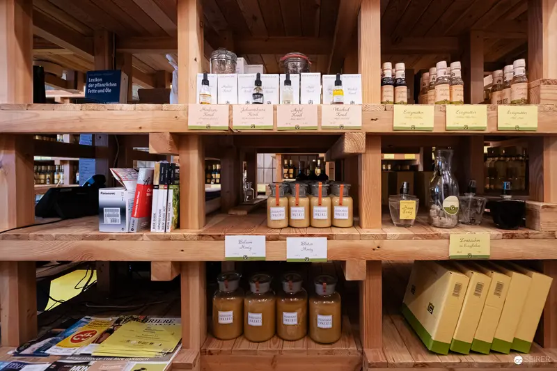 Interior of Gegenbauer Vinegar and Oil Workshop Shelving System in Vienna
