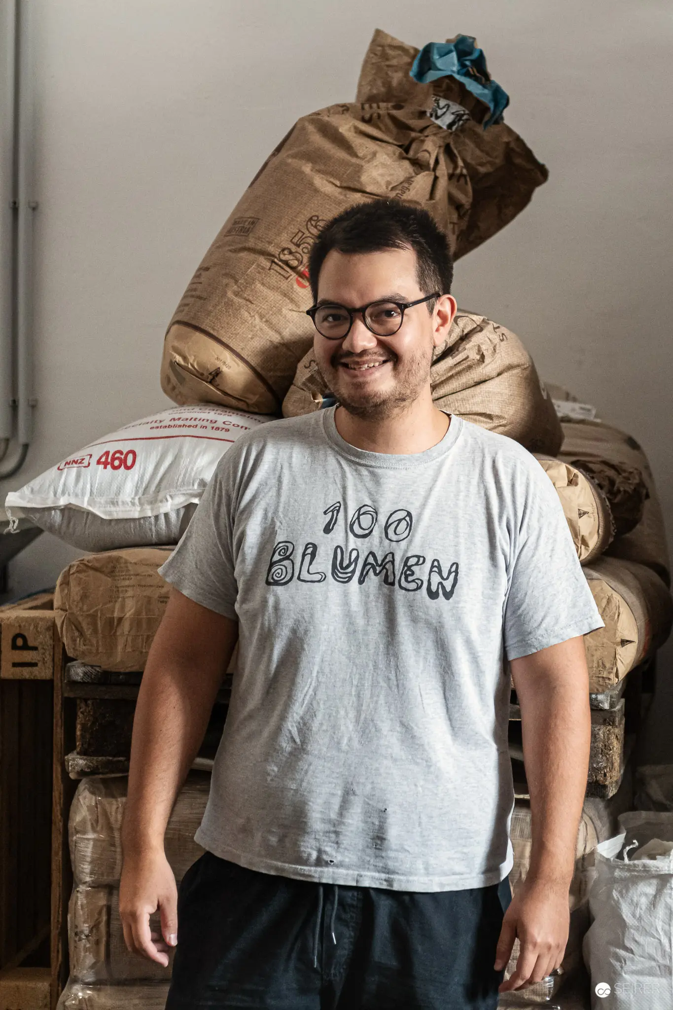 Portrait of Brewery Worker at "100 Biere" Privatbrauerei in Vienna