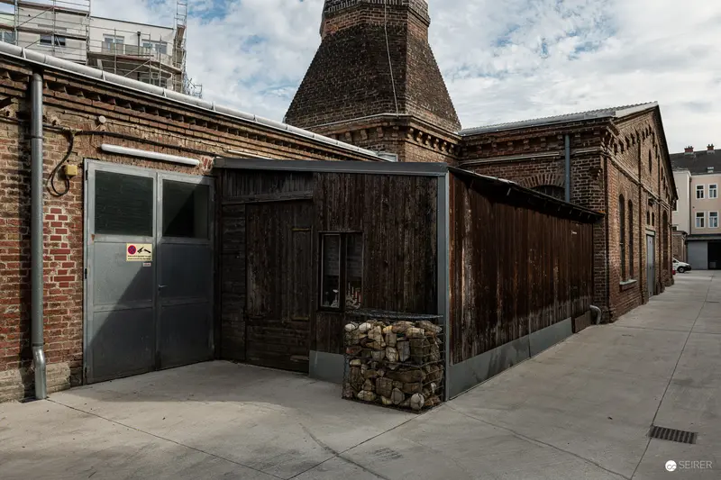 Industrial Heritage: Brick Brewery Complex with Gabion Stone Wall and Smokehouse