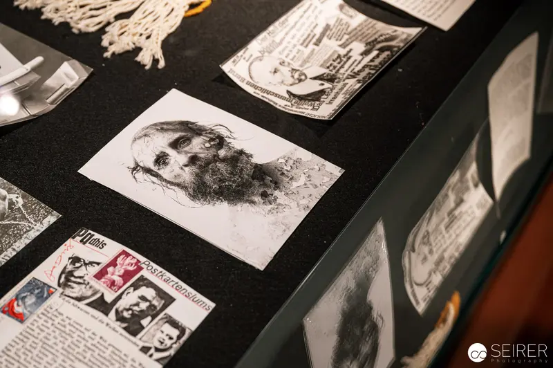 Padhi Frieberger Exhibition: Intimate Monochrome Portrait Amidst Archival Photographic Materials