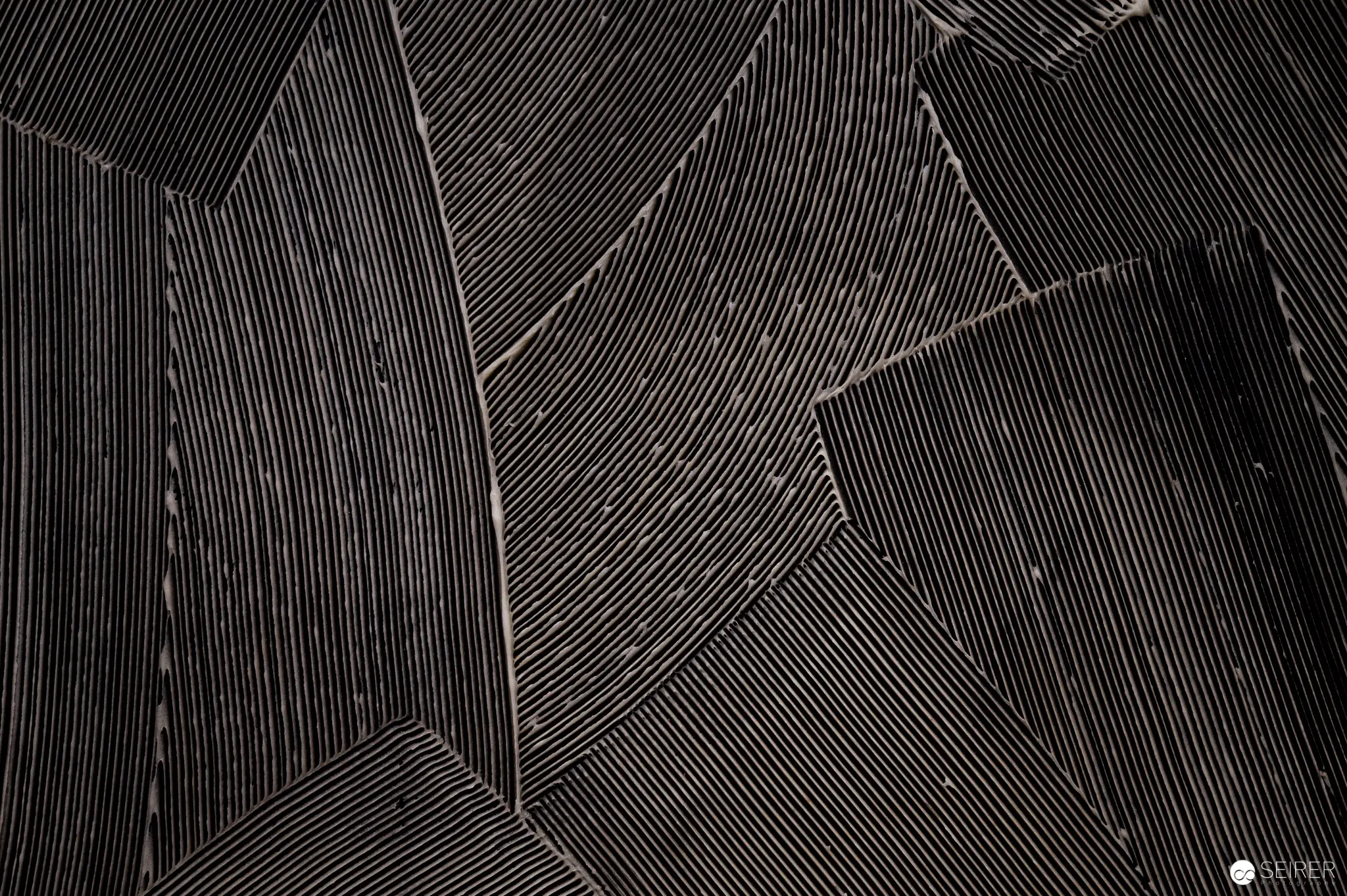 Abstract Monochromatic Textural Composition with Geometric Line Patterns