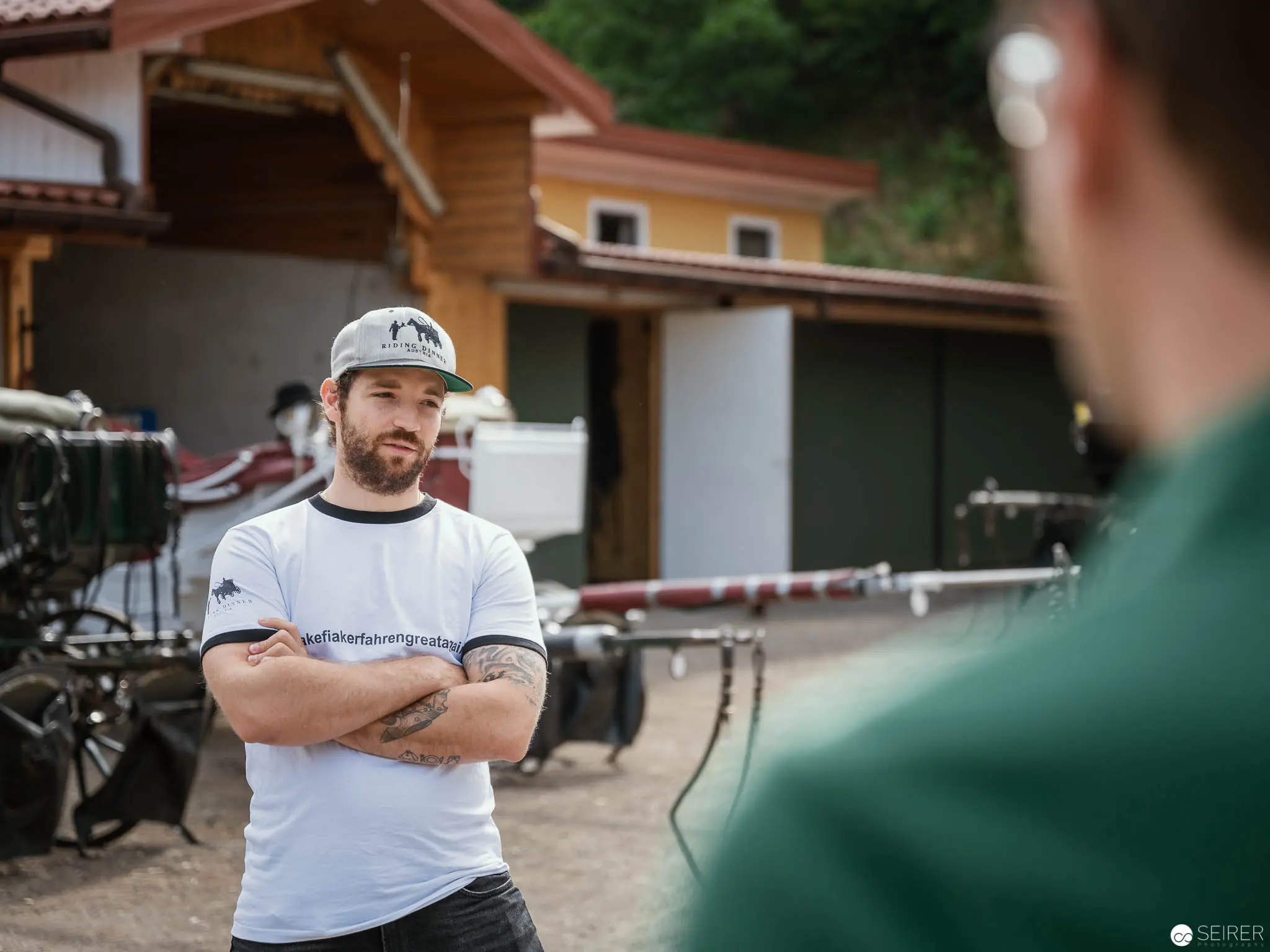 Candid Moment at "Riding Dinner" Workshop in Vienna Outdoor Setting