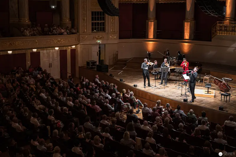 Musicians Performing at Packed Konzerthaus Wien Concert Hall