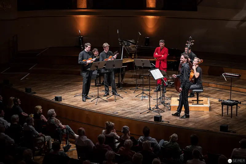 Musical Ensemble Performance at Konzerthaus Wien with Varied Instrumental Arrangement