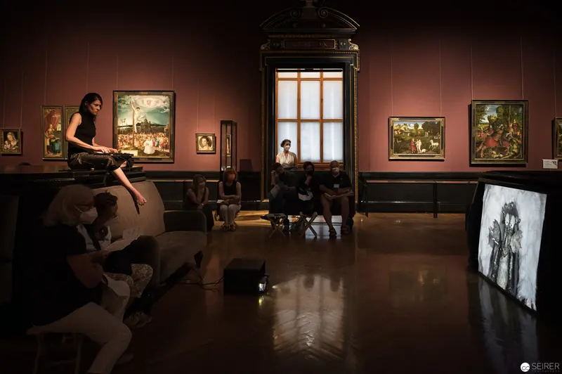 Performance Ganymed: Staged Encounter in Kunsthistorisches Museum Wien Gallery Space
