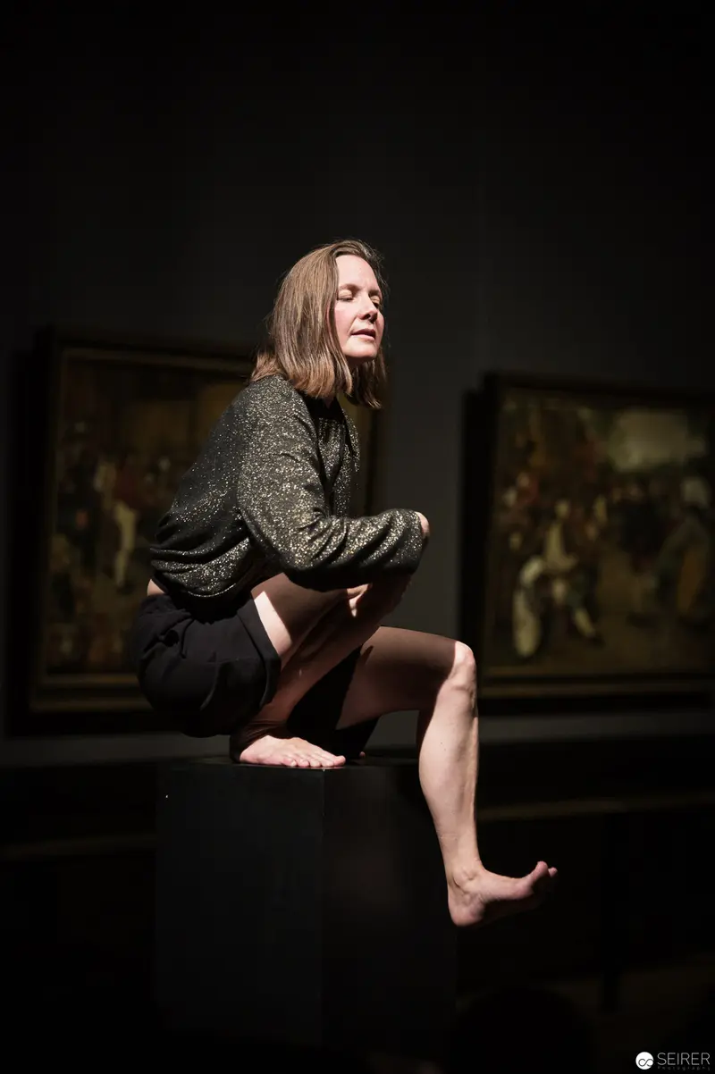 Contemplative Pose during Ganymed Performance at Kunsthistorisches Museum Wien