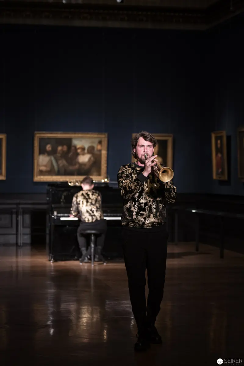 Ganymed Performance at Kunsthistorisches Museum Wien: Trumpet Soloist in Ornate Space