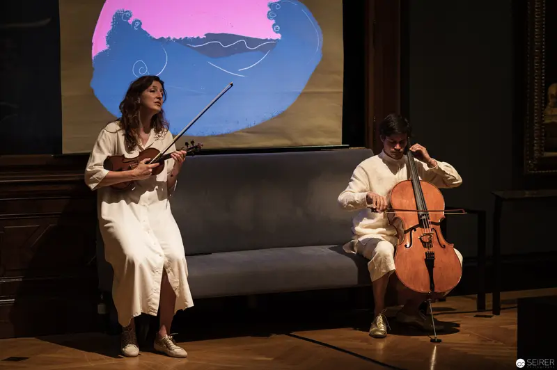 Musicians in White Performing Ganymed at Kunsthistorisches Museum Wien KHM