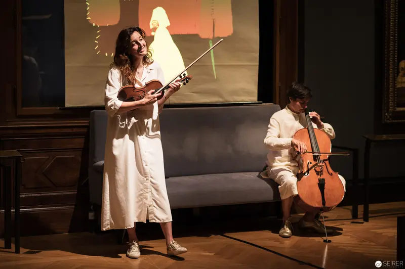 Musicians in White Performing Ganymed at Kunsthistorisches Museum Wien KHM