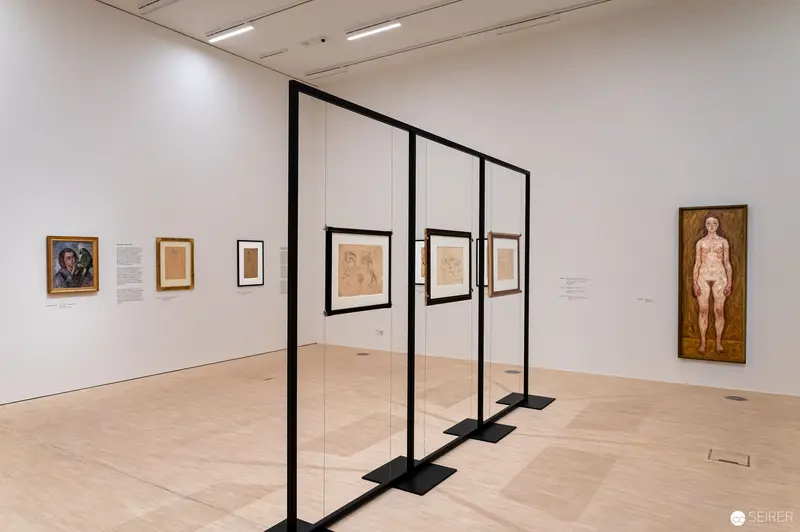 Exhibition View of Framed Artworks in Landesgalerie Niederösterreich Gallery Space