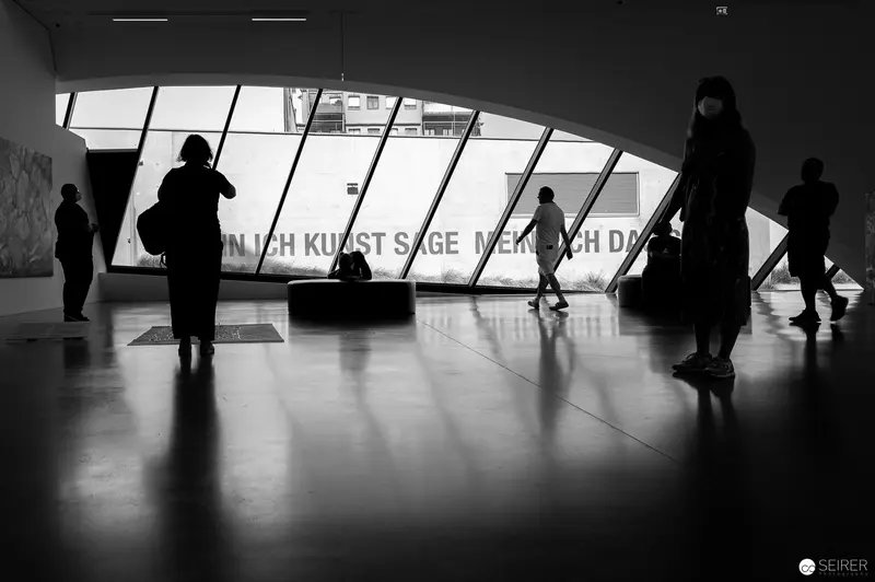 Silhouettes at Landesgalerie Niederösterreich Exhibition: Architectural Shadows and Figures