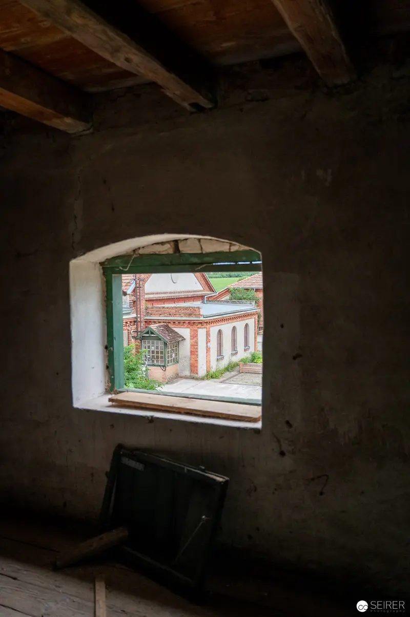 Interior Window View of Rural Building at Rothneusiedl Future Farm