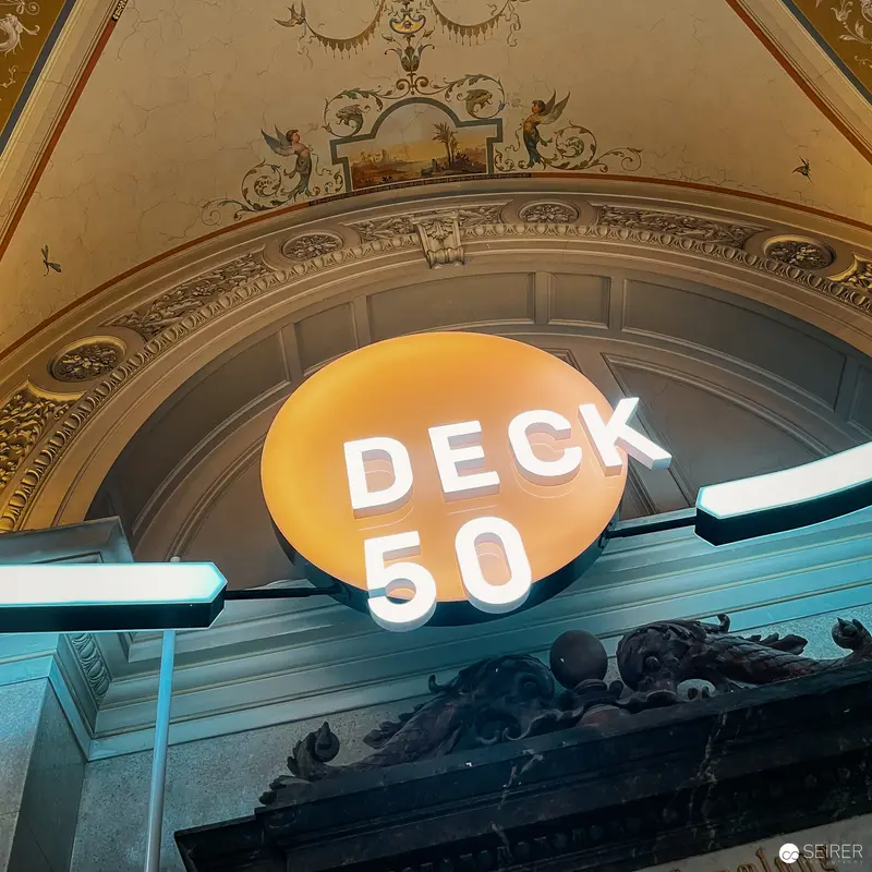 Deck 50 Signage at Natural History Museum Vienna, Architectural Illumination