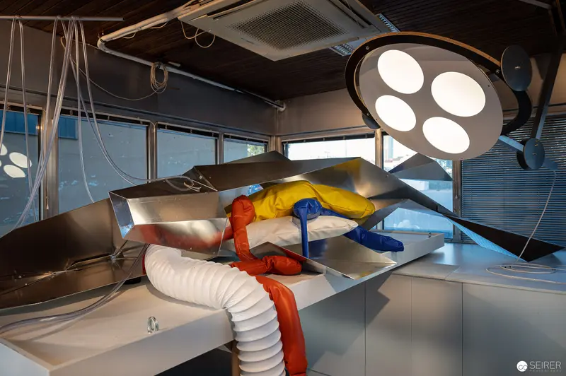 Surreal Medical Installation with Colorful Tubing at Vienna Design Week
