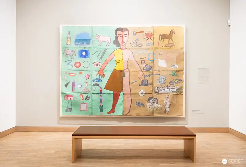 Fragmentary Self-Portrait with Divided Biographical Symbols at Albertina Modern