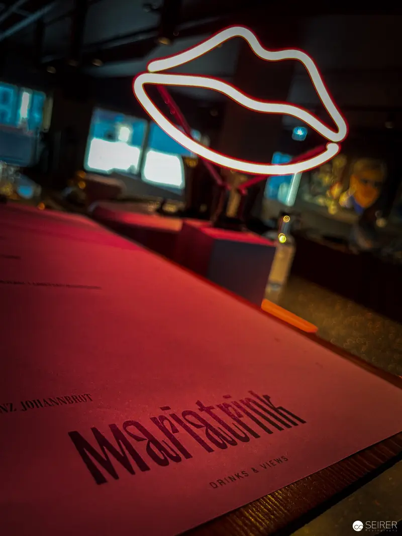Neon Lips and Red Book at Hotel Jaz Rooftop Bar, Vienna Nightscape